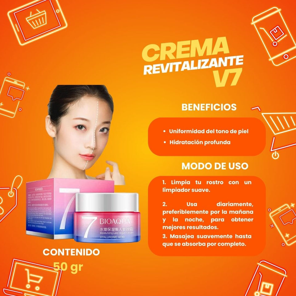 🌟 La Crema Revitalizante V7 / Aclarador Mágico Vegana 🌿