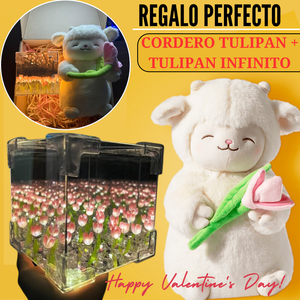 🐻 💗PELUCHE CORDEITO TULIPAN 💗 🌷TULIPAN INFINITO CAJA DE REGALO🌷